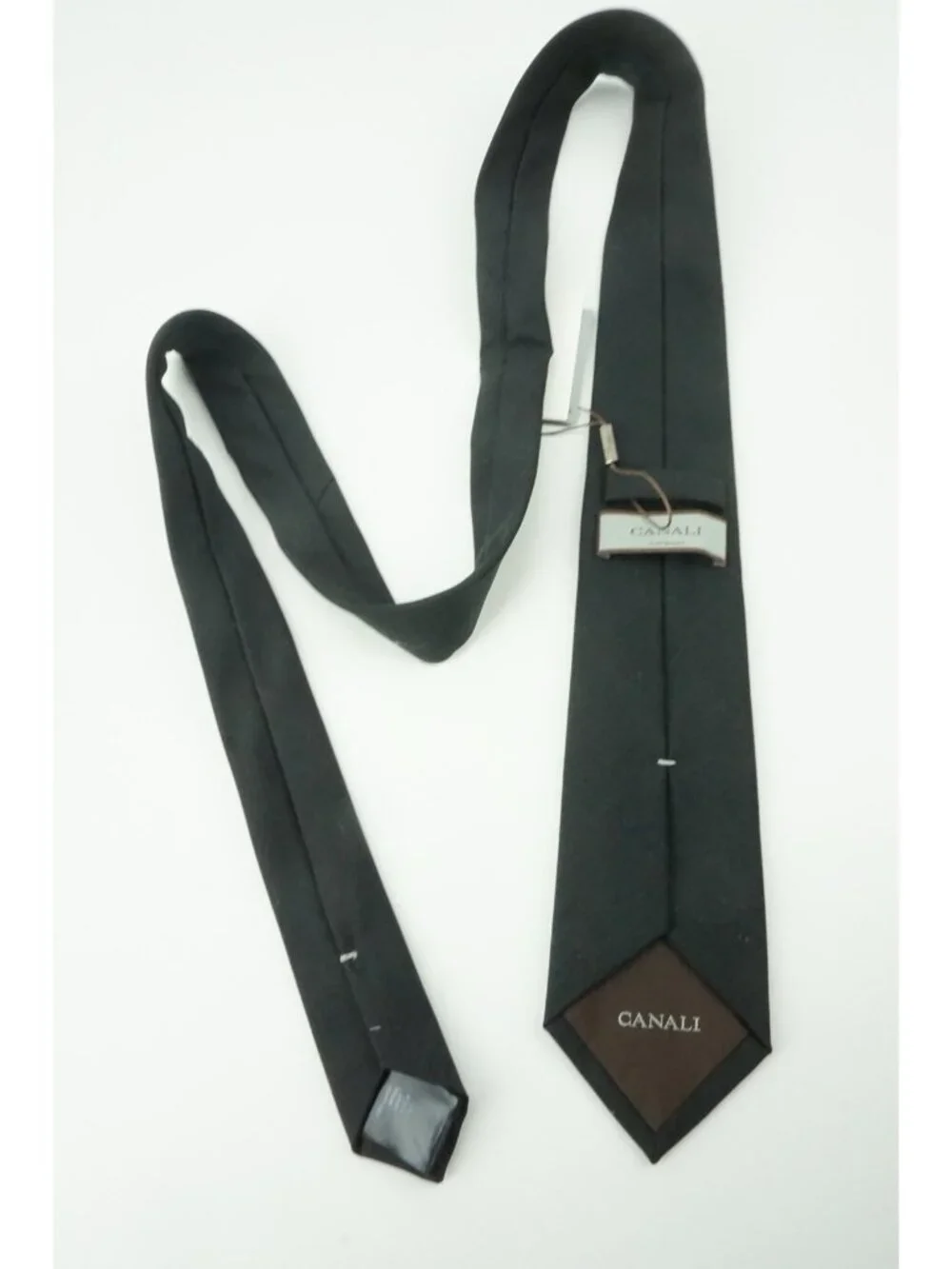 Canali Solid Charcoal Gray 100% Wool Tie Brand New With Tags